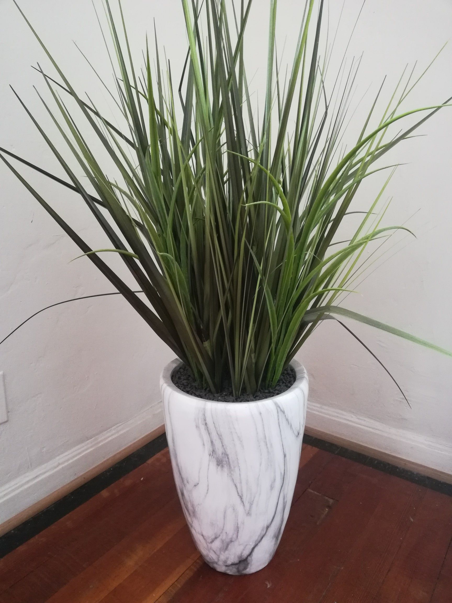 Large faux potted plant