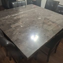 Marble Dining Table And Chairs