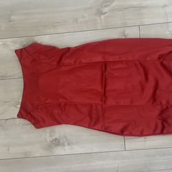 Red Silk Dress Womens Small