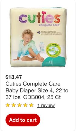 NEW - Unopened Cuties Diapers