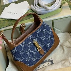 Gucci Satchel Denim Cow Collection (New)