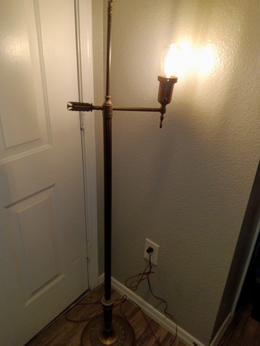 Swing Arm Torch Floor Lamp Antique Or Vintage