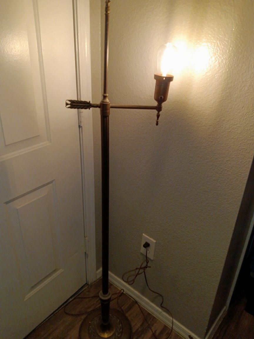 Swing Arm Torch Floor Lamp Antique Or Vintage 