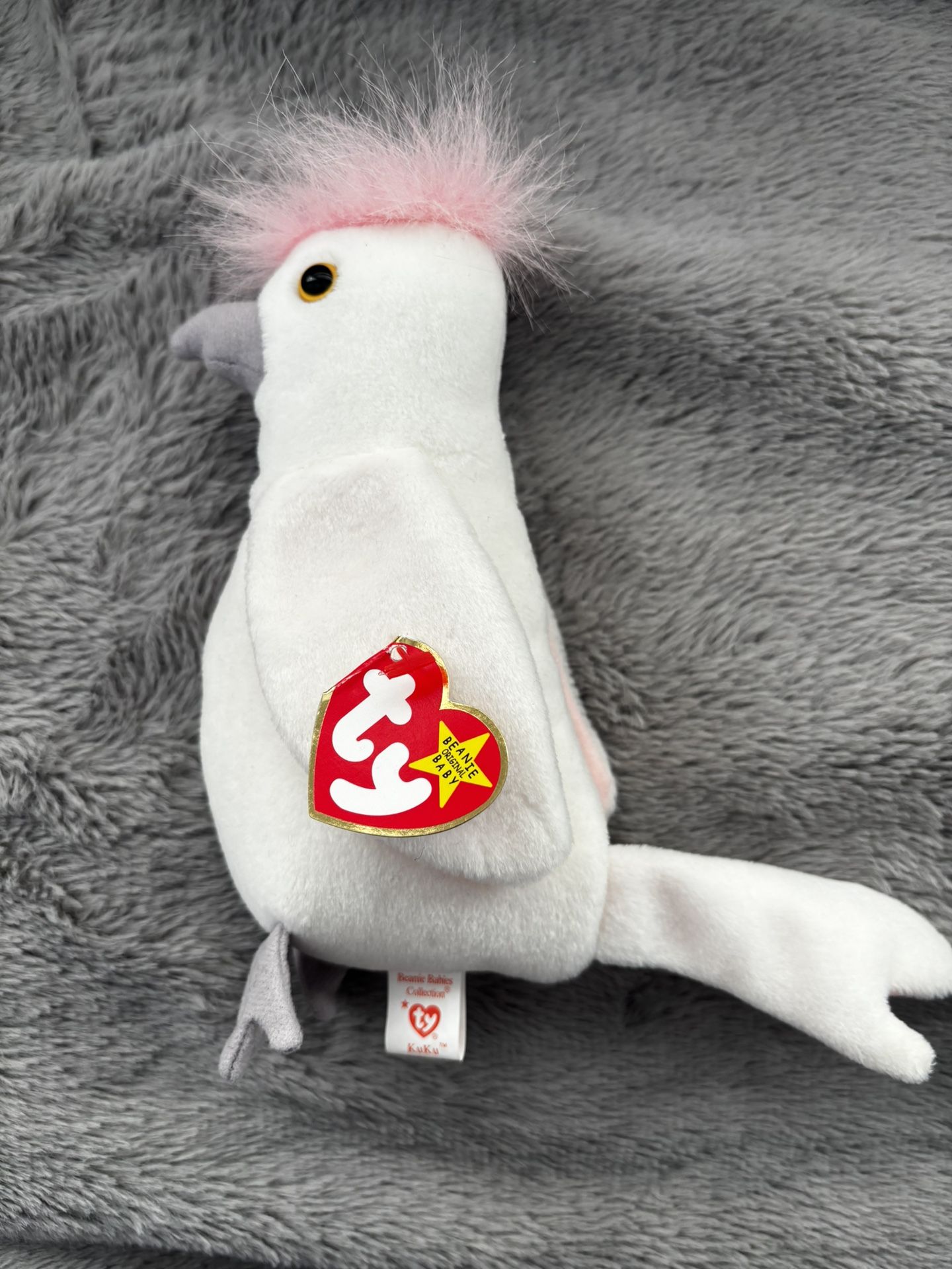 Rare Retired Beanie Baby Kuku With Errors TY