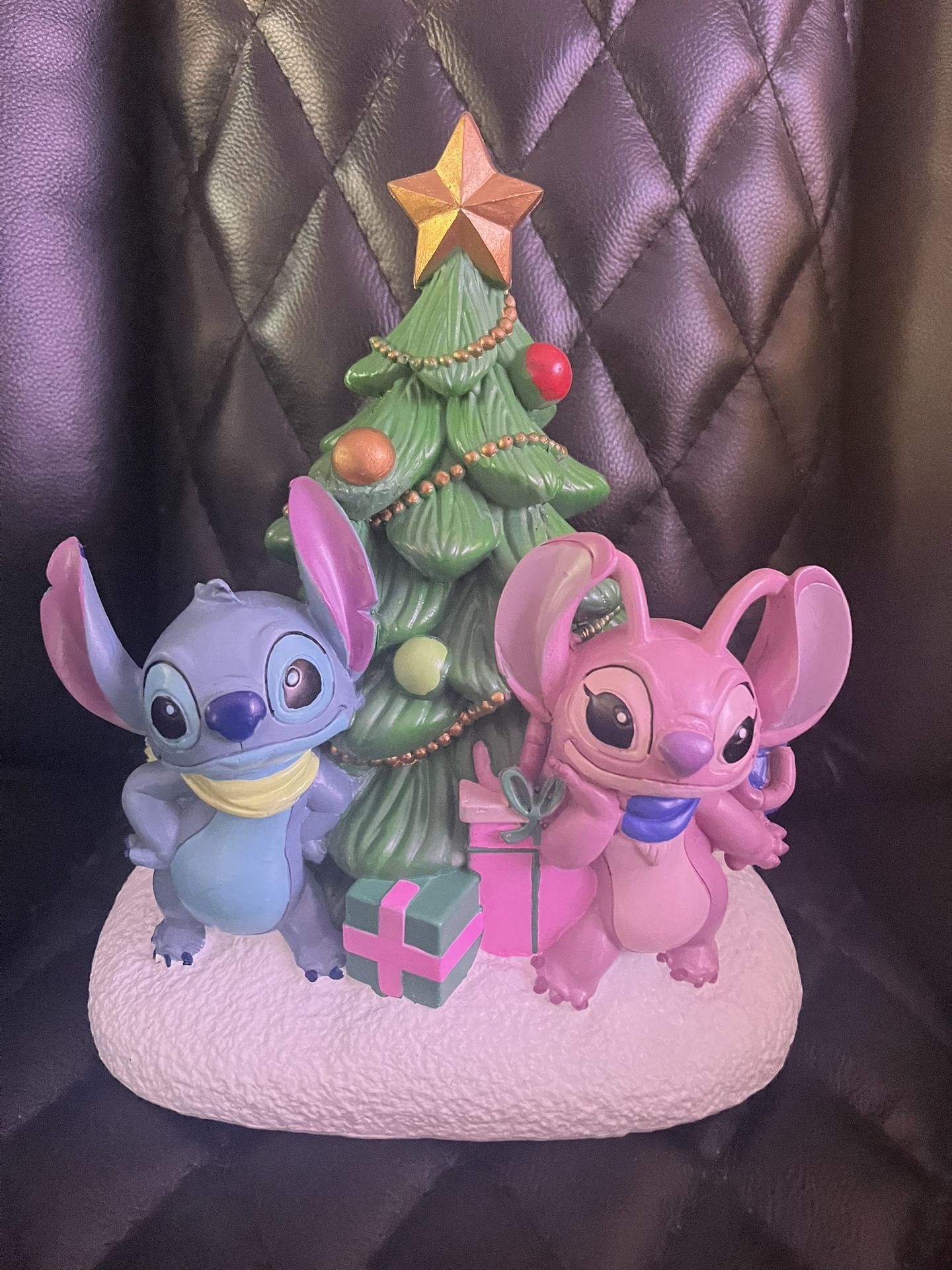 Disney Stitch And Angel Christmas Figurine