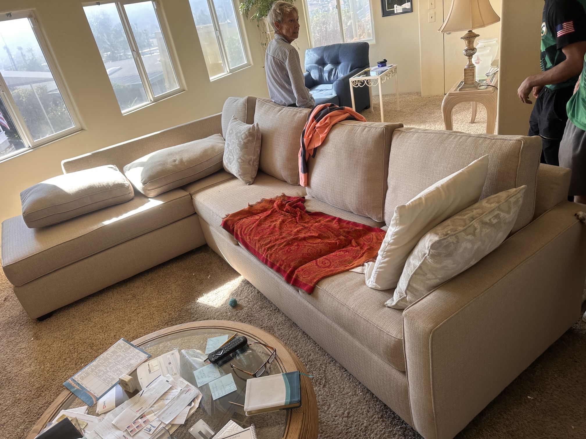 Sofa With Chase Lounge And Chair GWith Ottoman
