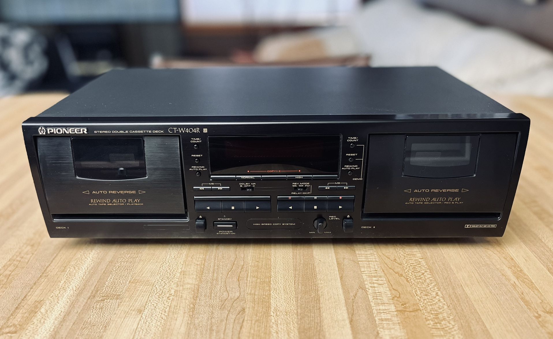 Pioneer CT-W404R Dual Cassette Deck - Like New