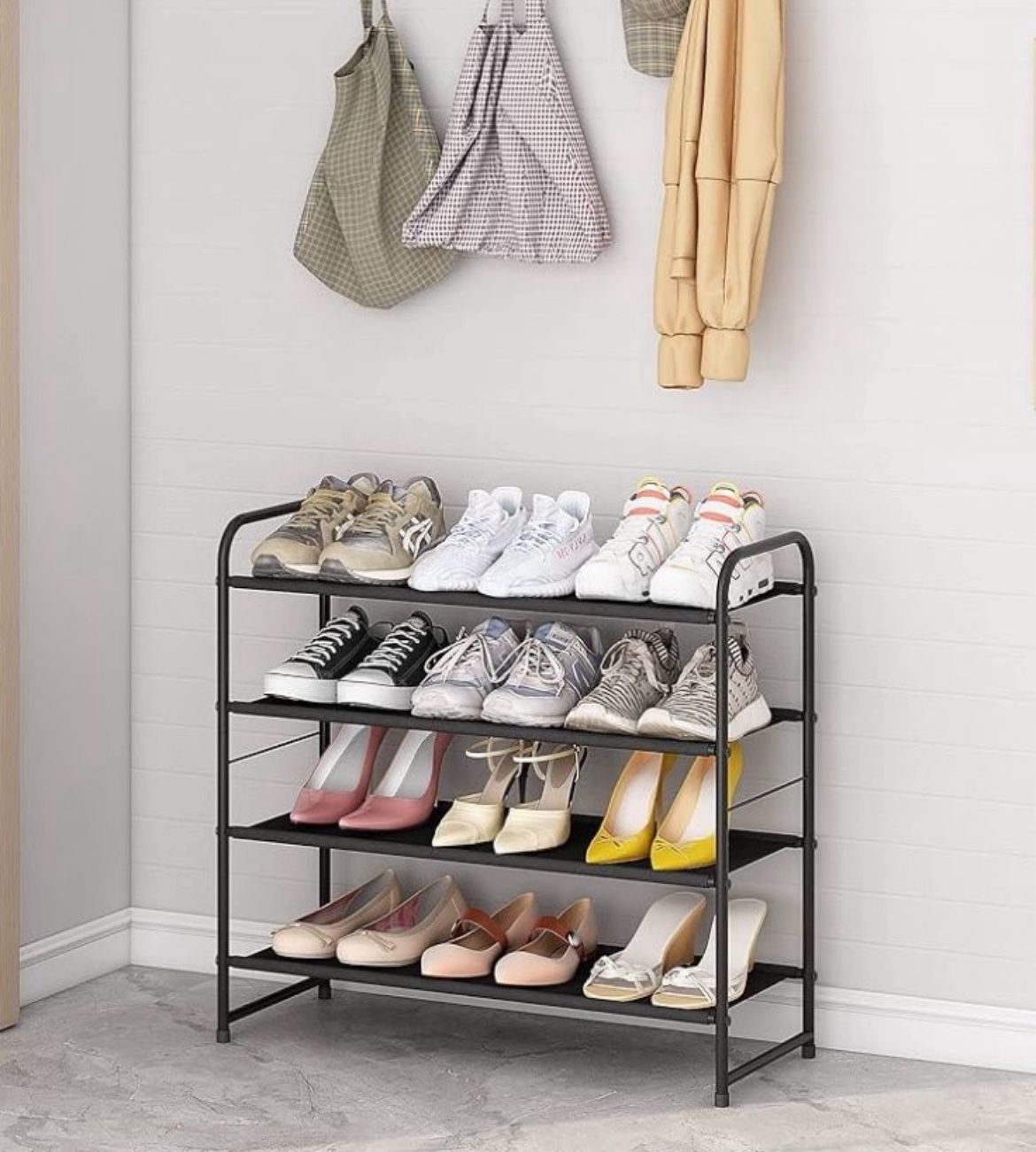4-Tier Stackable Shoe Rack,