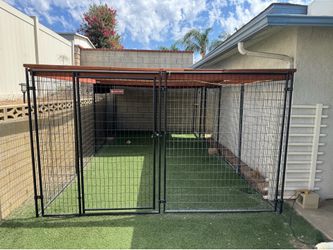 Lucky Dog Black Modular Welded Wire Kennel