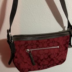 Red Vintage Coach Bag