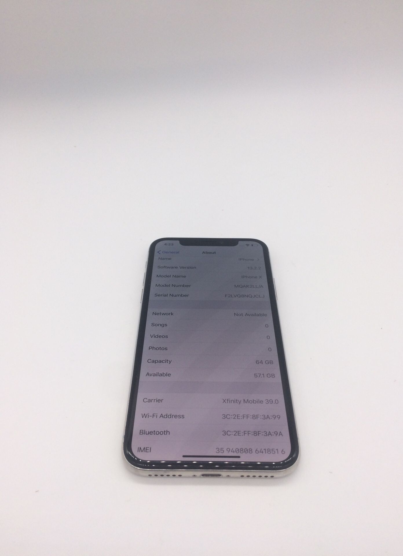 IPHONE X 64GB (AT&T) Silver