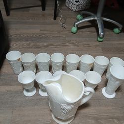 Milk Glass Set