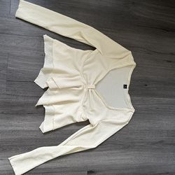 Women cropped blouse with flowy bottom size medium