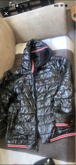 CALVIN KLEIN BLACK & RED PUFFER JACKET