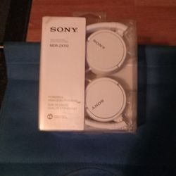 SONY(white fold up stereo headphones)