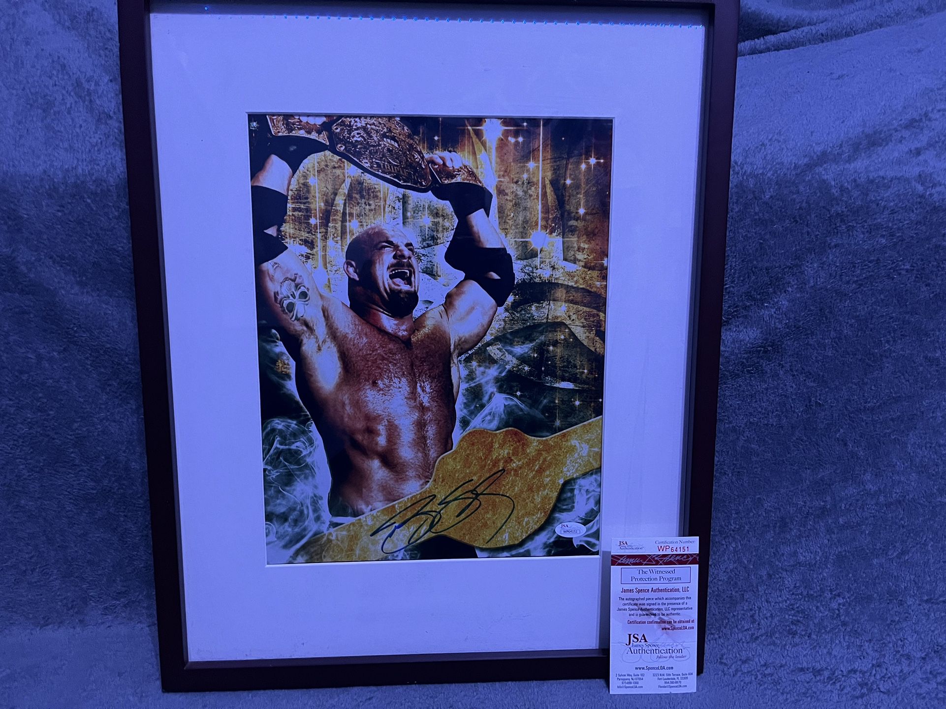 Signed WWE Goldberg picture