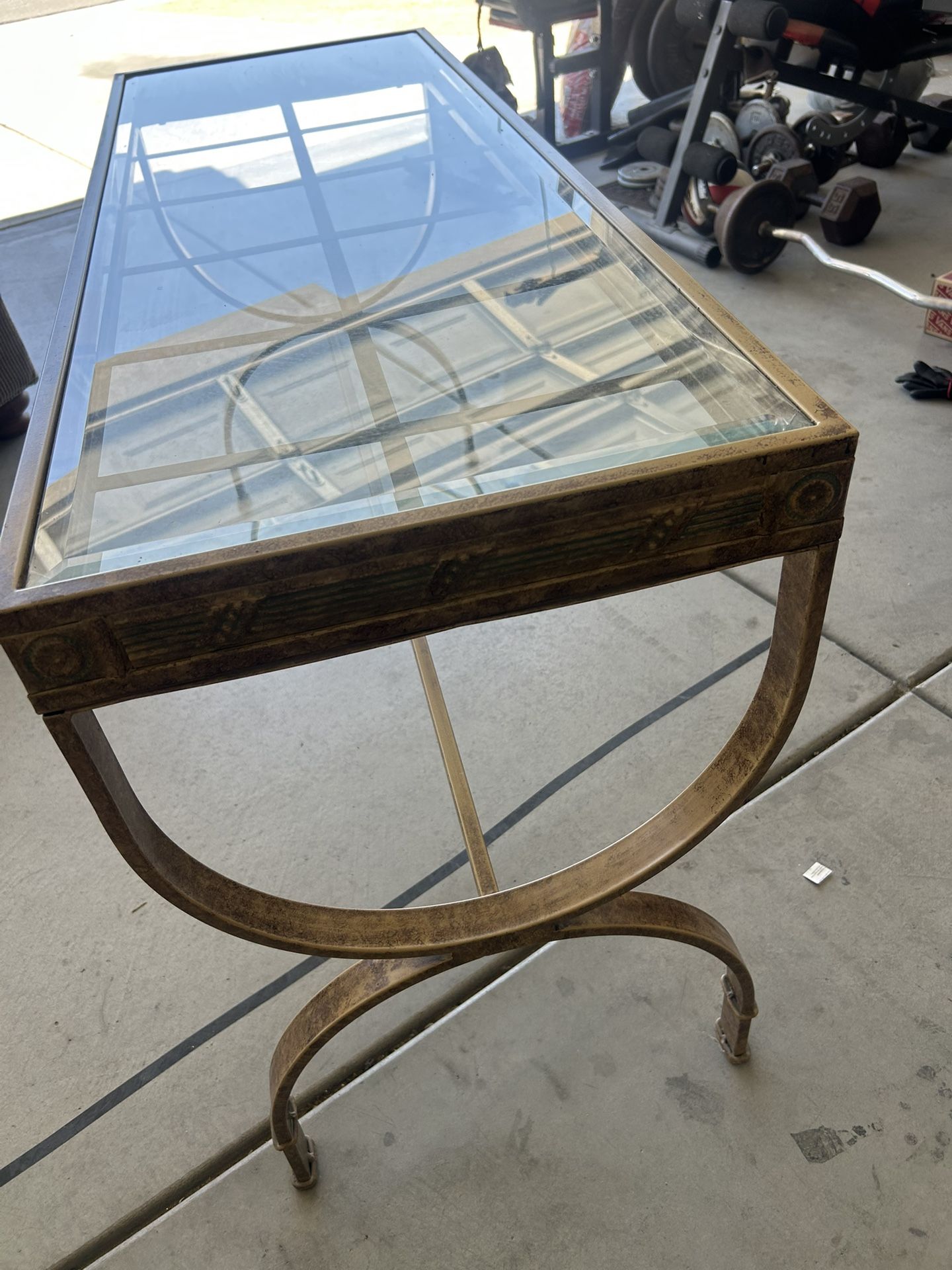 Glass table W/ Matching Mirror