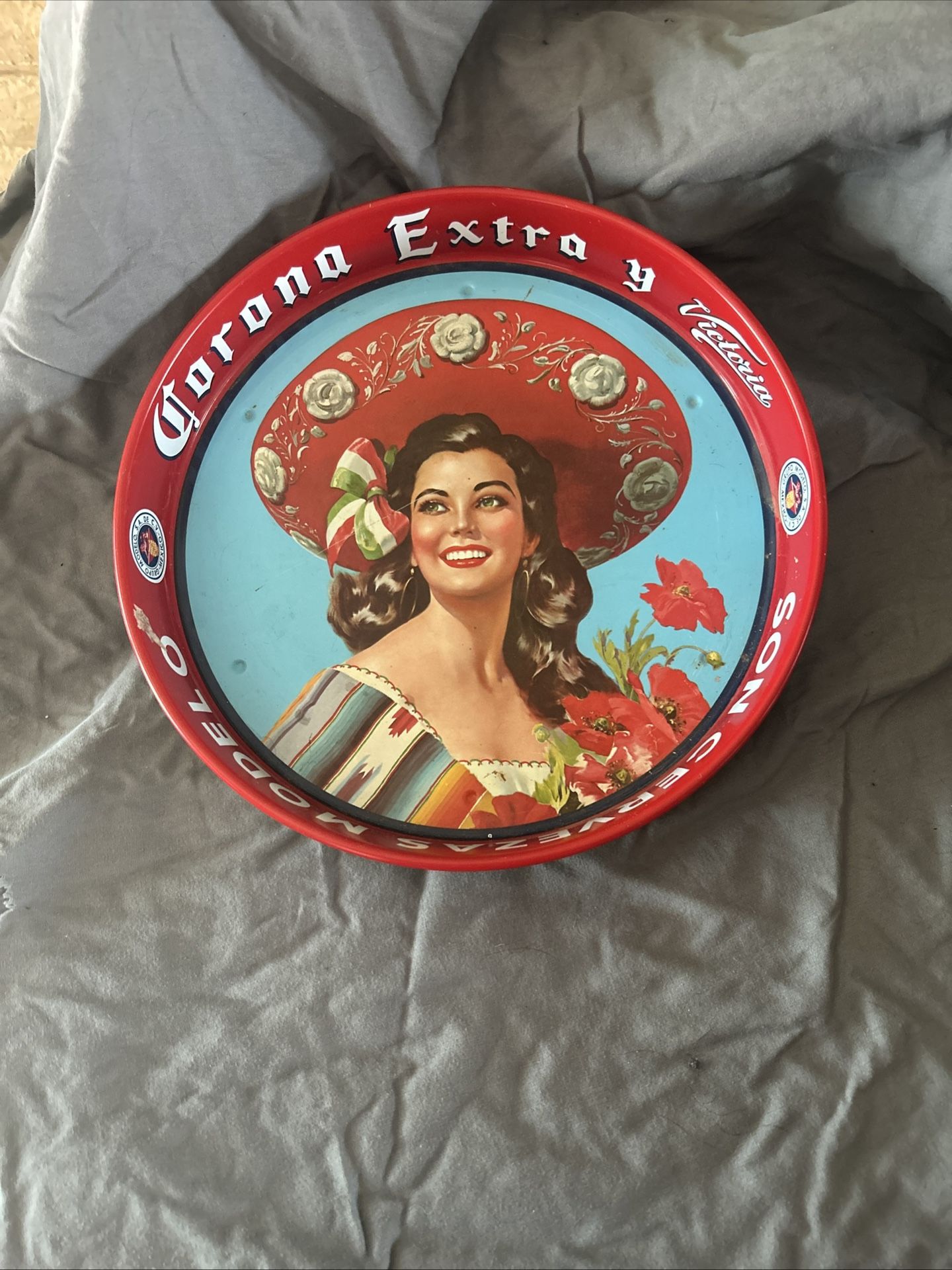Vintage Corona Advertising tray 13”
