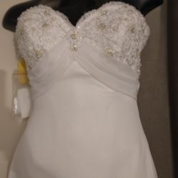 Wedding Dress, White Long Train, 