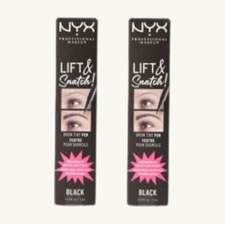 2 Pieces Of NYX PROFESSIONAL MAKEUP Lift & Snatch Eyebrow Tint Pen, Black