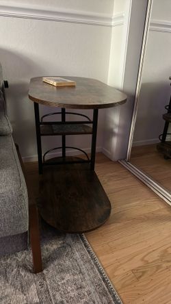 Side table with wheels