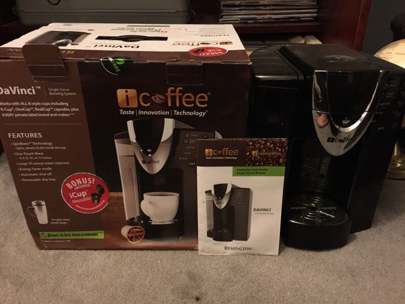 iCoffee Davinci Single Serve RSS300 K-Cup Coffee Brewer with Spin Brew