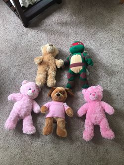 BUILD-A-BEAR SET OF 5 TEENAGE TURTLE IS WITH SOUND