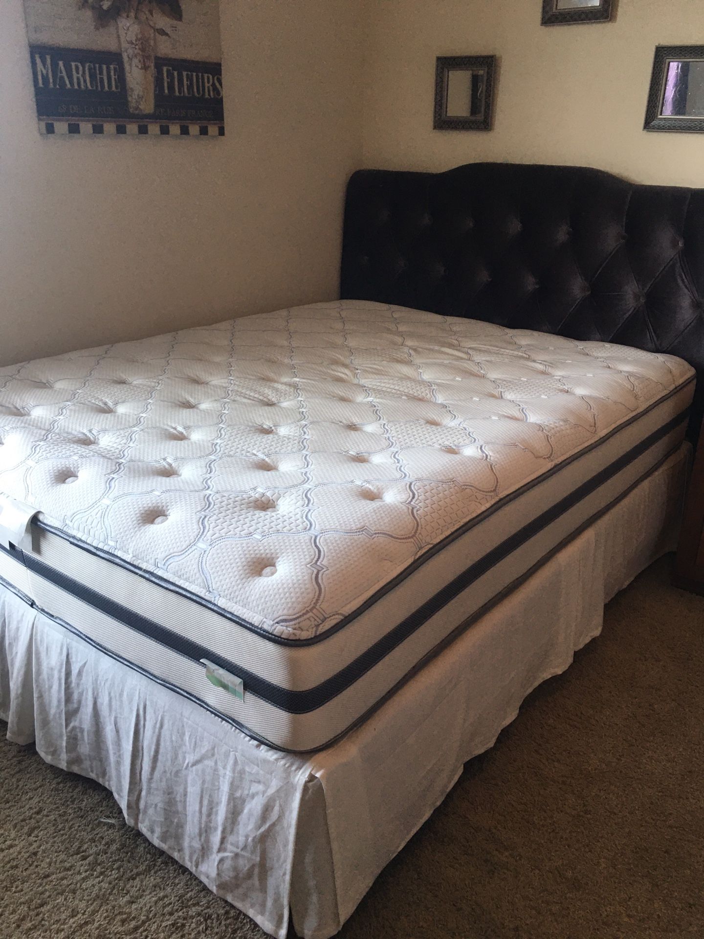 BeautyRest Recharge Queen Mattress & Boxspring with Frame for Sale in