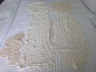 Five-Crocheted Runners/Doilies