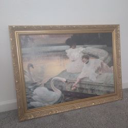 A canvas painting titled "The Swans" - $50.00 Or Best Offer