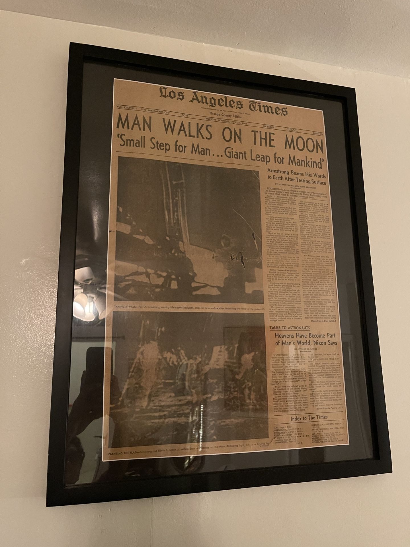 Original 1969 Moon Landing Newspaper