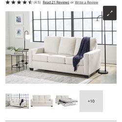 Ashley’s Furniture  Rannis wwFull Sofa Sleeper with Magic Sofa Blanket - Ember Mono