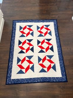 Handmade Patriotic Patchwork Quilt