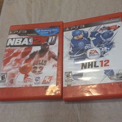 Bundle Two PlayStation 3 Video Game NBA 2K Jordan EA Sports NHL 12 Both Works And Excellent Condition