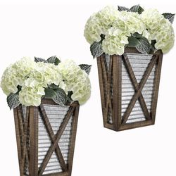 SET OF 2 VASES FOR RUSTIC FARM PLANTS