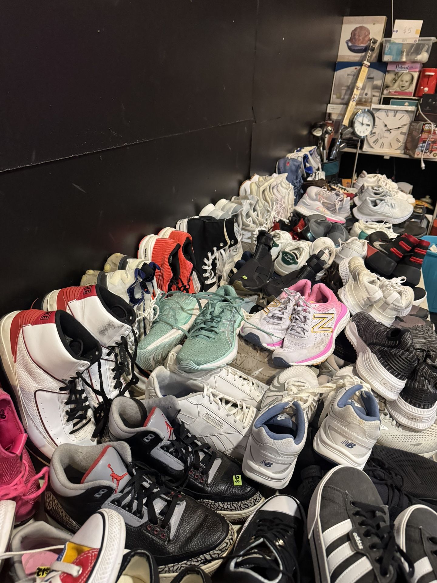 We sell a lot of summer and winter clothing! Just like many sneakers and appliances!