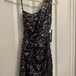 Sequin Purple/black Dress