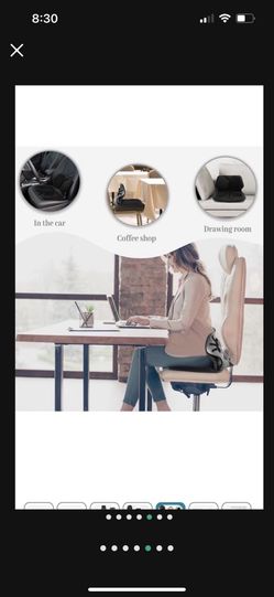 Esmlada Chair Extra Wide Seat Cushion, Lumbar Support, Adjustable Back Brace Posture Correction & Back Support for Lumbar pain