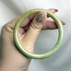 Natural Untreated Jadeite Jade Bangle 61.4mm