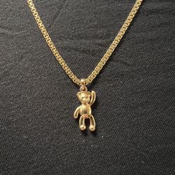 18k Gold Teddy Bear Pendant