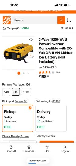Dewalt 3way Power Inverter (Just Tool)