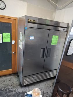 True Two-Door Stainless Steel Commercial Refrigerator