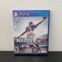 Madden NFL 16 PS4 Sony PlayStation 4 Like New Football Video Game