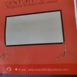 Projector screen with stand