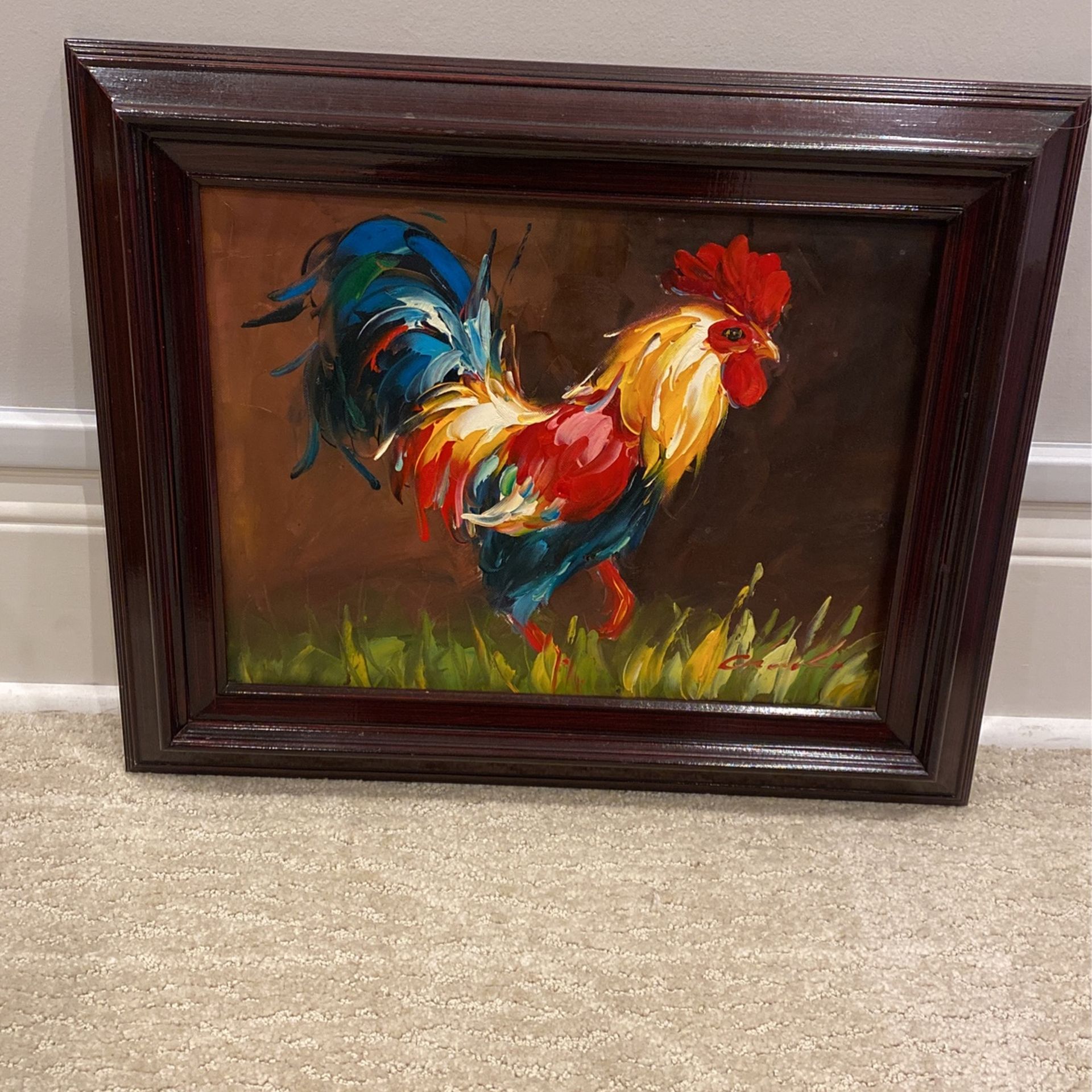 Colorful Rooster Painting