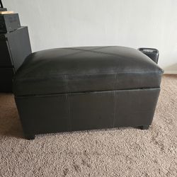 Plush and Comfy Brown Ottoman 