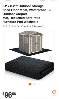 8.2x8.2 ft Waterproof Outdoor Shed Floor Mat