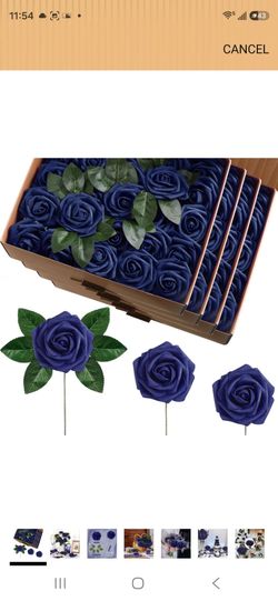 Blue Artificial Roses 100PCS