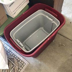 2 Tote Bins w/o Lids