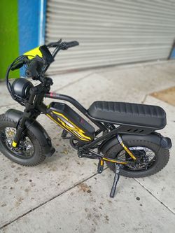 Moped Style Electric Bike for Adults-20 x 4.0 Fat Tire Ebike, Peak 1000W Motor, NFC & Password Unlock, Long Seat, 48V 15.6Ah Battery, Up to 28 MPH,